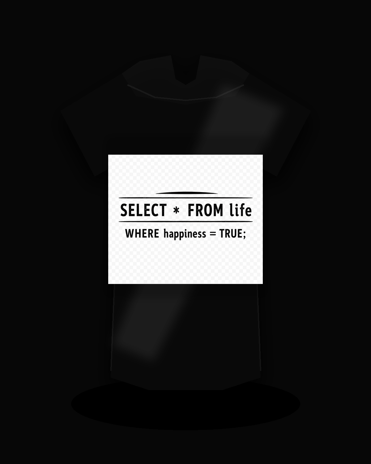 Select Star From Life premium black T-shirt product mockup