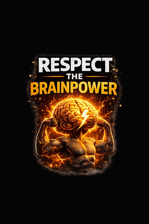 Respect The Brainpower original design artwork