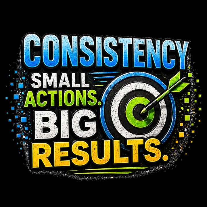 Consistency Small Actions Big Results original artwork